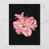 Rosa Lilien Blumenstrauß Postkarte (Vorderseite)