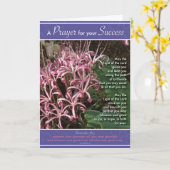 Rosa Lilien-Erfolg Karte (Gelbe Blume)