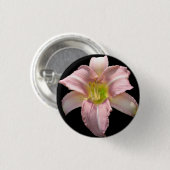 Rosa Lilien-Knopf Button (Vorne & Hinten)