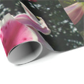 Rosa Lilien Rosa tropische Blume Rosa Blüten Geschenkpapier (Rolleneckpunkt)