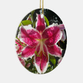 Rosa Lilien Rosa tropische Blume Rosa Blüten Keramikornament (Rechts)