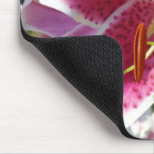 Rosa Lilien Rosa tropische Blume Rosa Blüten Mousepad (Ecke)