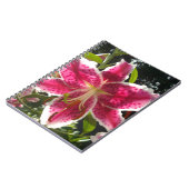 Rosa Lilien Rosa tropische Blume Rosa Blüten Notizblock (Linke Seite)