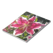 Rosa Lilien Rosa tropische Blume Rosa Blüten Notizblock (Rotiert)