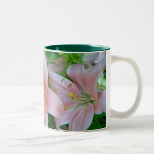 Rosa Lilien-Schale Zweifarbige Tasse