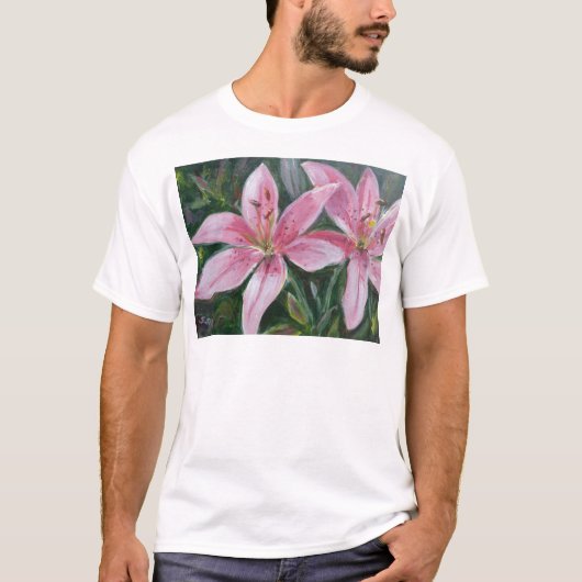 Rosa Lilien T-Shirt (Vorderseite)