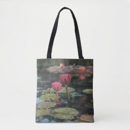 Rosa Lilien-Teich-Taschen-Tasche Tasche