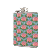 Rosa Lilien und Libellen Hip Flask Flachmann (Links)