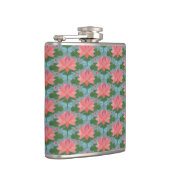 Rosa Lilien und Libellen Hip Flask Flachmann (Rechts)