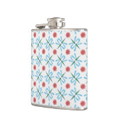 Rosa Lilien und Libellen Hip Flask Flachmann (Links)