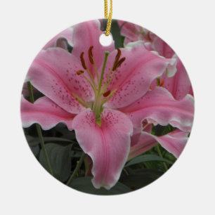 Rosa Lilien-Verzierung Keramikornament
