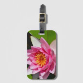 Rosa Lilienblütendruck Gepäckanhänger (Vorderseite Vertikal)