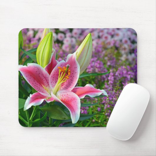 Rosa Lilienbüchse Mousepad (Mit Mouse)