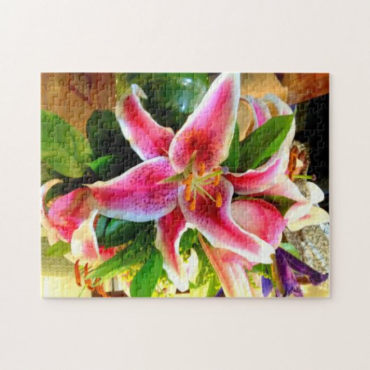Rosa Lilienpuzzle Puzzle (Horizontal)