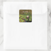 Rosa Lilienquadratische Aufkleber (Tasche)