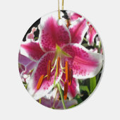 Rosa Lilienrosa Blume tropische Blume Keramik Ornament (Links)