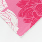 Rosa Lilienstoffe Druck Fleecedecke (Ecke)
