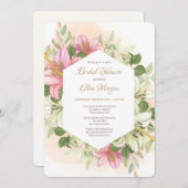 Rosa Lilies 2 Einladung (Vorne/Hinten)