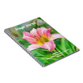 Rosa Lily Blume Art Notizblock (Rechte Seite)