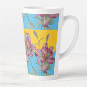 Rosa Lily Lilien Art Oma Name Dekoration Milchtasse (Rechts)