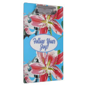 Rosa Lily Lilien Blütenblau Deine Freude Klemmbrett (Rechts)