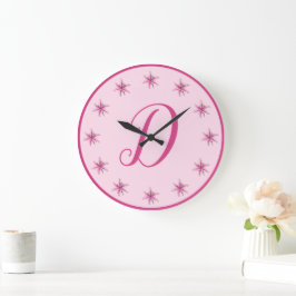 Rosa Lily Lilies Frühlingsblumen Bläschen Ursprüng Große Wanduhr