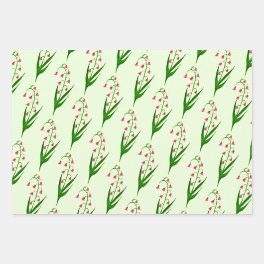 Rosa Lily of the Valley Osterblüte Geschenkpapier Set (Vorderseite 3)