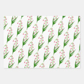 Rosa Lily of the Valley Osterblüte Geschenkpapier Set (Vorderseite)