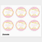 Rosa Limonade-Party-Aufkleber Runder Aufkleber (Blatt)