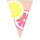 Rosa Limonade-Party, -GELB und -ROSA Wimpelkette (Erste Fahne)