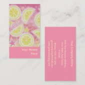 Rosa Limonade-Visitenkarte-Rosavertikale Visitenkarte (Vorne/Hinten)