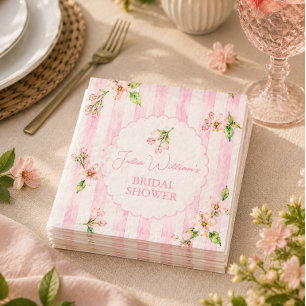 Rosa Limonaden-Sommer-Blumen-Hochzeitsdusche Serviette