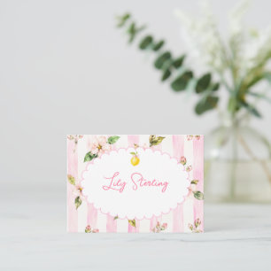 Rosa Limonaden-Sommer-Blumen-Junggesellinnenabschi Platzkarte