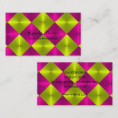 Rosa Limone Metallic Look Diamantfliesen Visitenkarte (Vorne/Hinten)