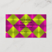 Rosa Limone Metallic Look Diamantfliesen Visitenkarte (Rückseite)