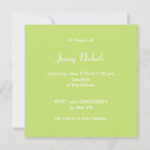 Rosa Limone niedliche Birdies Kinderdusche Einladu Einladung (Rückseite)