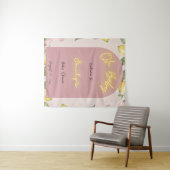 Rosa-Limonen-Willkommens-Tapete Wandteppich (Beispiel (Horizontal))