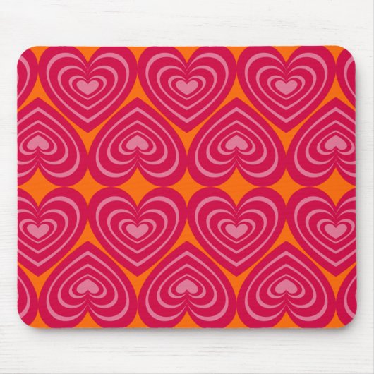 Rosa Linde Herz Mousepad (Vorne)