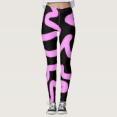 rosa Linie Leggings (Vorderseite)