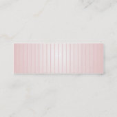 Rosa Linien - dünn Mini Visitenkarte (Rückseite)