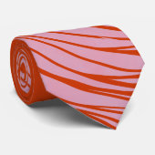 Rosa Linien Krawatte (Gerollt)