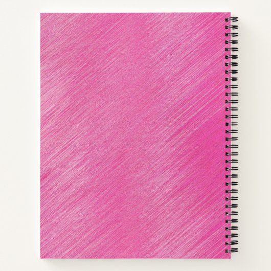 Rosa Linien Notizblock (Rückseite)