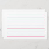 Rosa Linien Weiß Schlicht Elegant Niedlich Briefpapier (Vorne/Hinten)