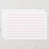 Rosa Linien Weiß Schlicht Elegant Niedlich Briefpapier (Vorne/Hinten)