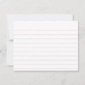 rosa Linienindex Mitteilungskarte (Rückseite)