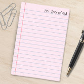 rosa Liniertes Notebook Post-it Klebezettel