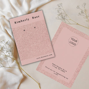 Rosa-Linken-Logo-Gewinnausweis-Visitenkarte Visitenkarte