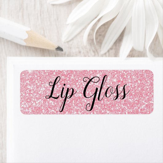 Rosa Lipgloss-Etikett (Insitu)