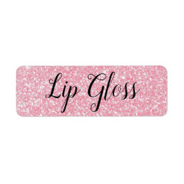 Rosa Lipgloss-Etikett
