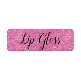 Rosa Lipgloss-Etikett